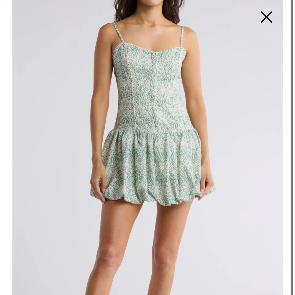 Lush Mint Green Mini Dress